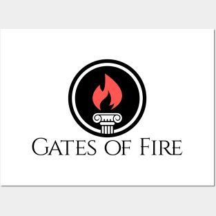 Gates of Fire logo - Black on White Posters and Art